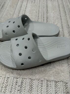 CROCS Slide Sandals in Light Gray